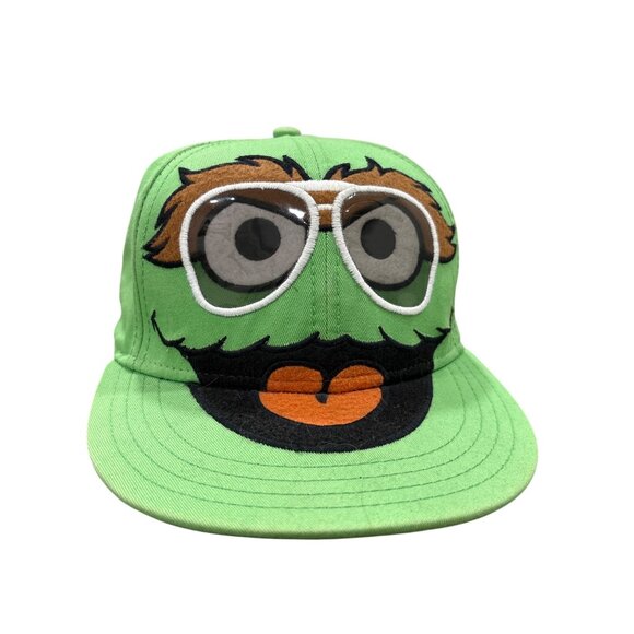 Sesame Street Oscar The Grouch Green Snapback Cap One Size - Picture 1 of 5